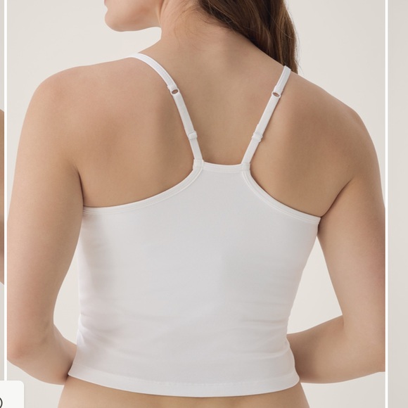 NWT Pact Organic Cotton Everyday Shelf Bra Cropped Camisole Purple Top Small - Picture 2 of 3